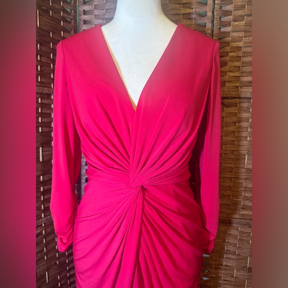 Tadashi Collection Dress Small V Neck Business Cocktail Vacation Formal - Picture 4 of 12